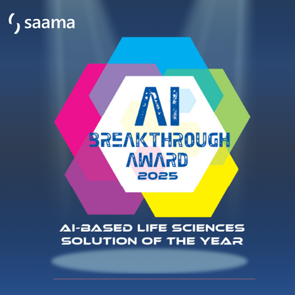 Saama Wins 2025 AI Breakthrough Award for Best AI Solution in Life Sciences