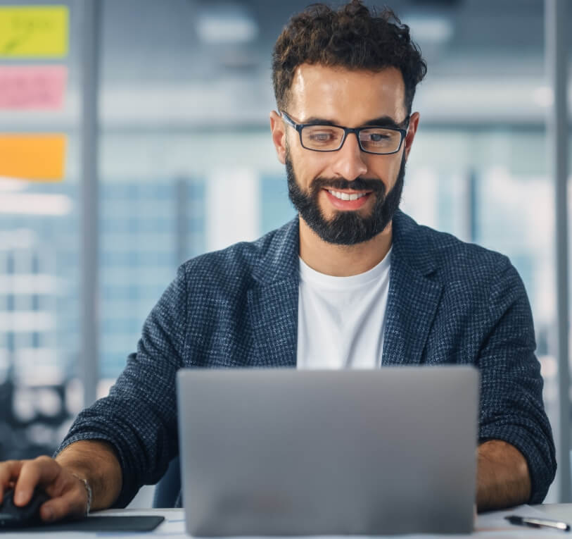 Man on computer