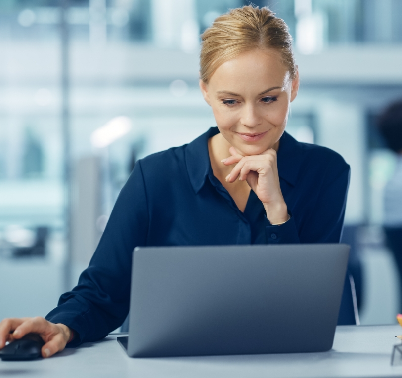 Woman at computer