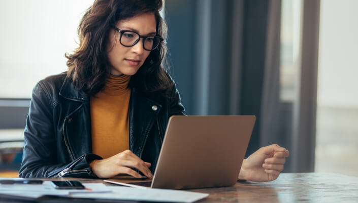 Woman at laptop